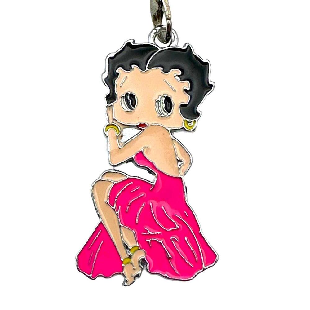 Vintage Betty Boop Charm Pendant 1930's Character - Pink Dress